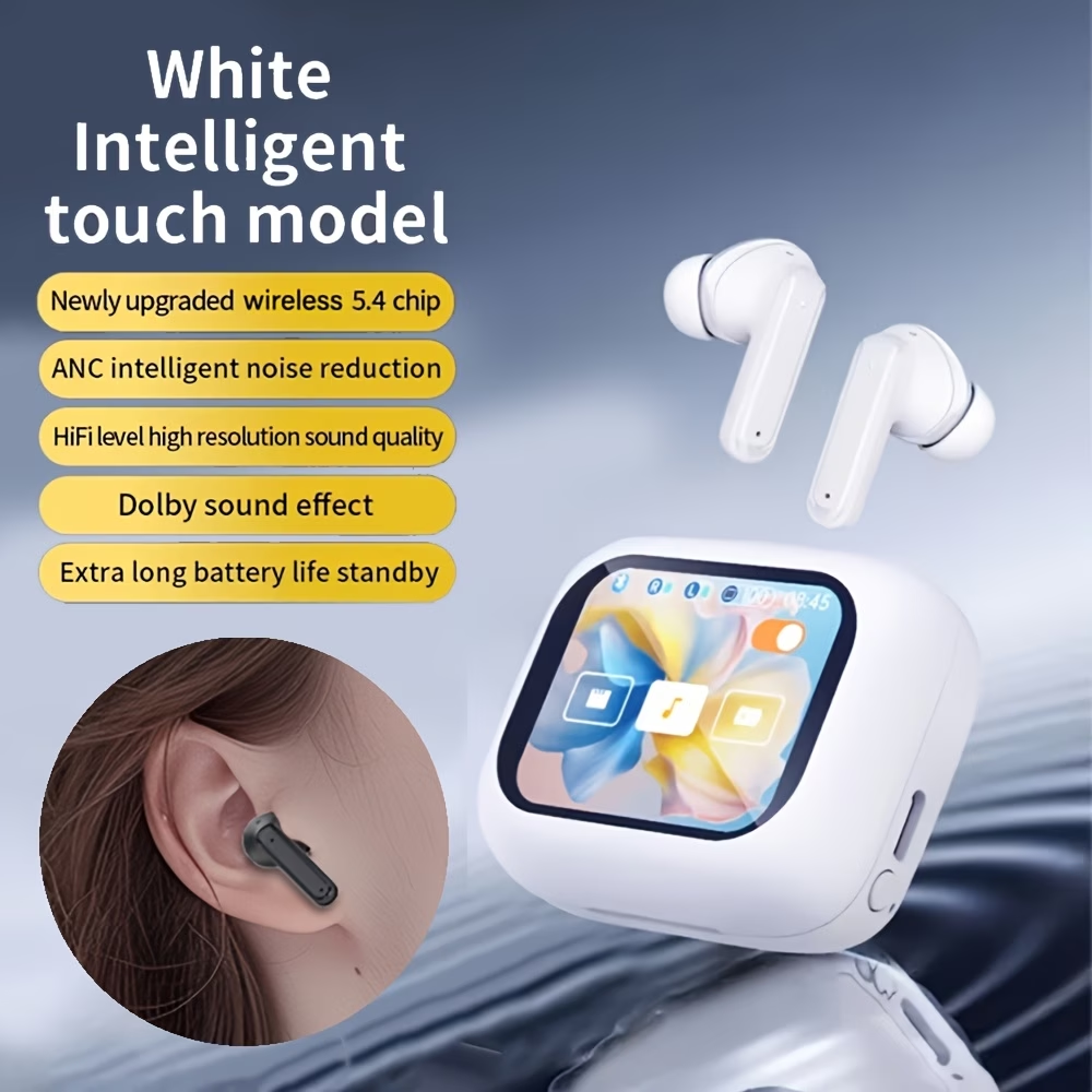 Écouteurs Intra-Auriculaires Sans Fil à Écran Tactile Couleur